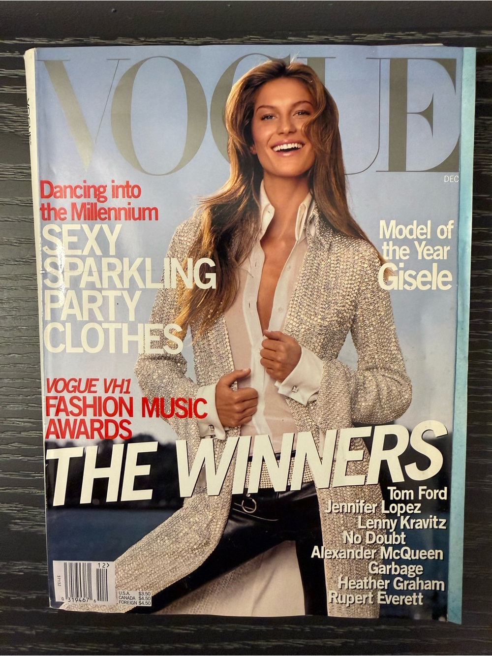 Vogue Magazine December 1999. Cover: Gisele Bundchen